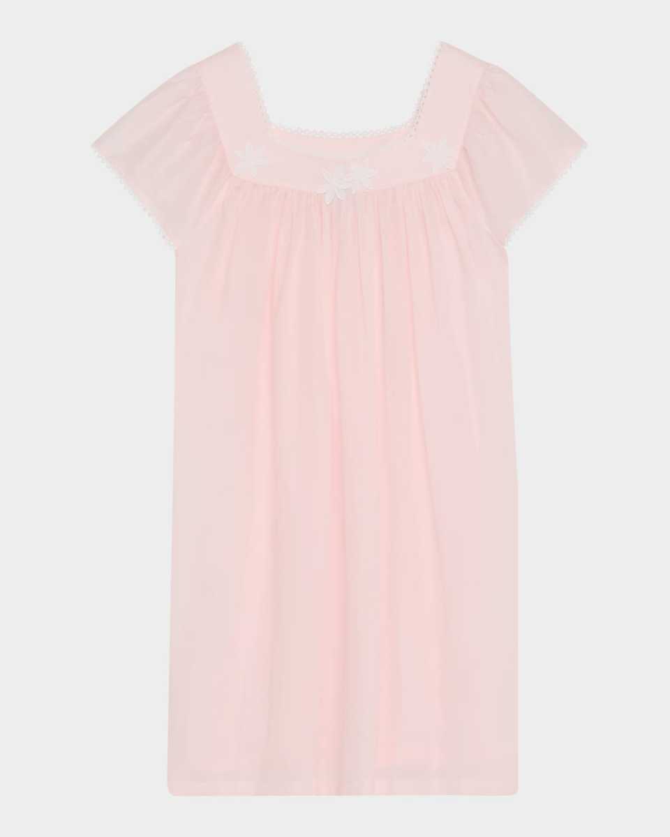 Camilla-2 Ruched Lace-Trim Cotton Babydoll
